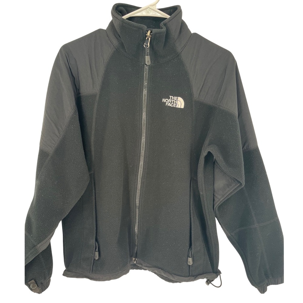 THE NORTH FACE Denali Jacket Women M Black Gore Windstopper Fleece Zipper Pkts